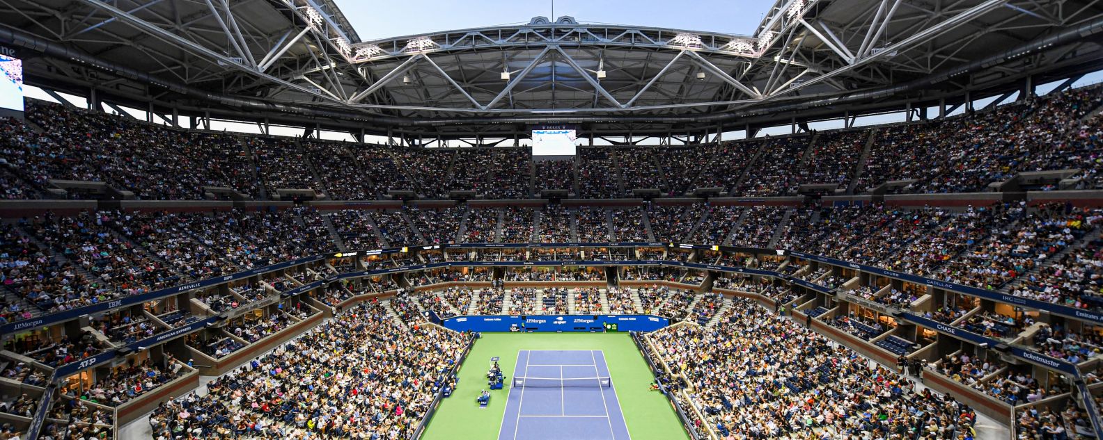 Distance shot of the US Open Tennis Arena