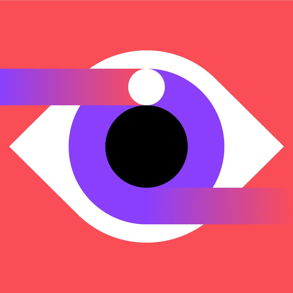 flat style illustration of an eye