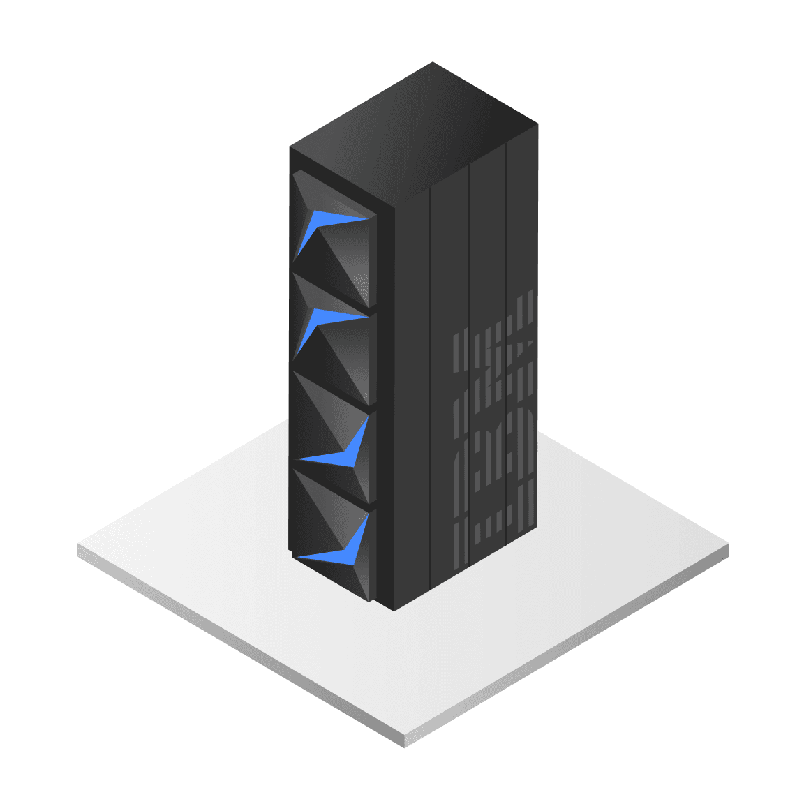 isometric illustration of IBM Z mainframe
