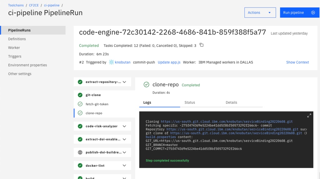 IBM Cloud Code Engine: Migrate from Cloud Foundry Using a Toolchain - IBM  Blog