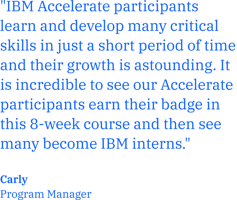 Building Career Ready Skills with the IBM Accelerate Summer Program