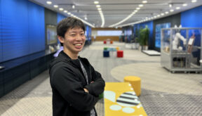 man standing in IBM office in Japan