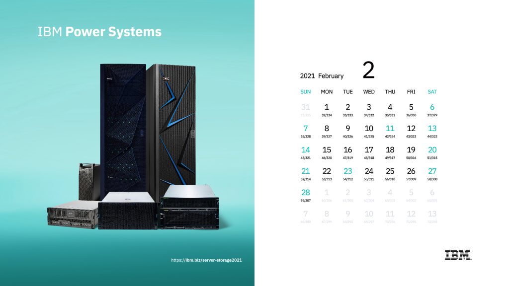 21年 Ibm Itインフラ 特製カレンダー壁紙 Ibm Systems Japan Blog