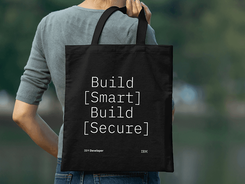 Build Smart Build Secure tote bag merchandise