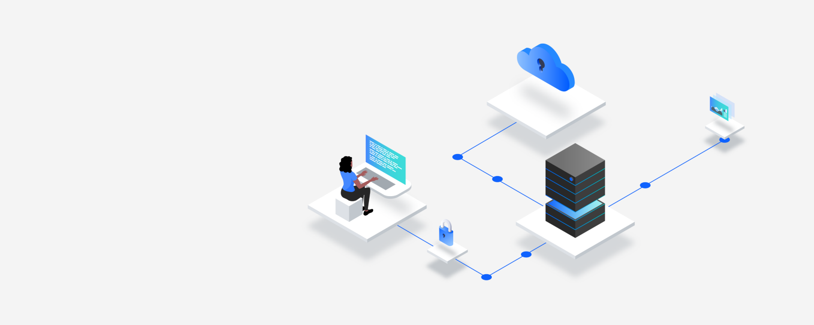 Ilustración de almacenamiento en cloud