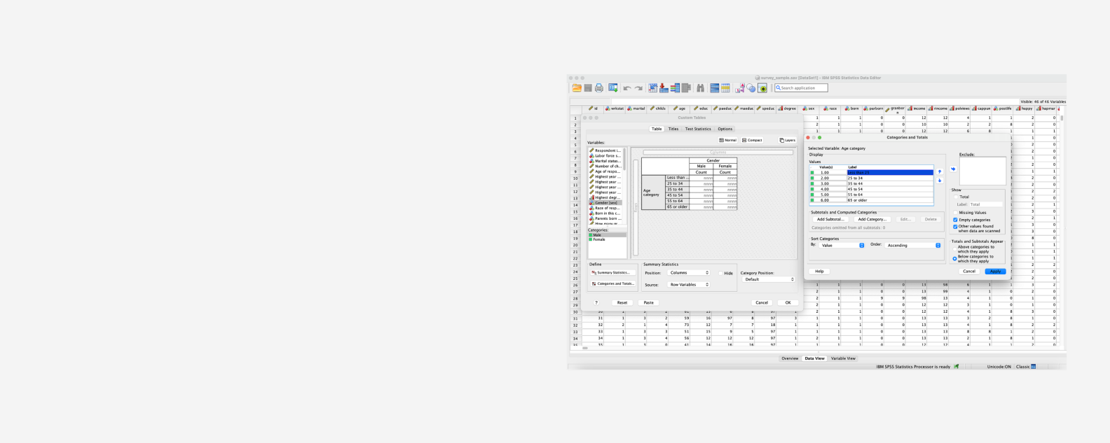 Product screen, summarize data in different styles