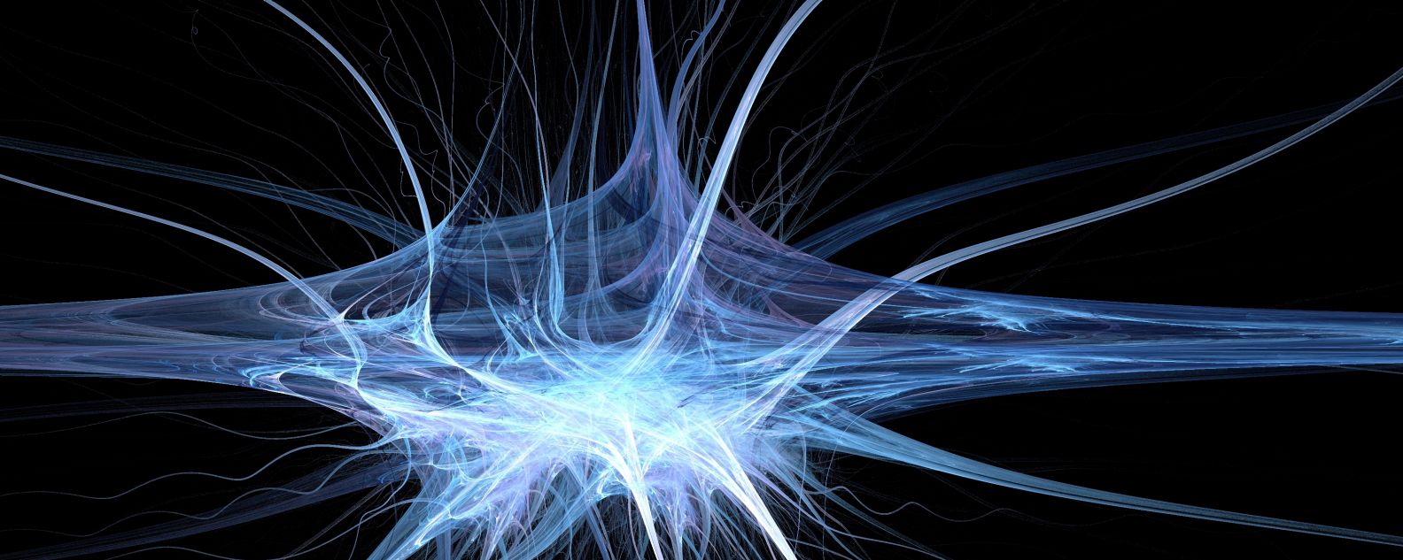 Fraktal, das wie eine Synapse mit vielen Nervenenden aussieht