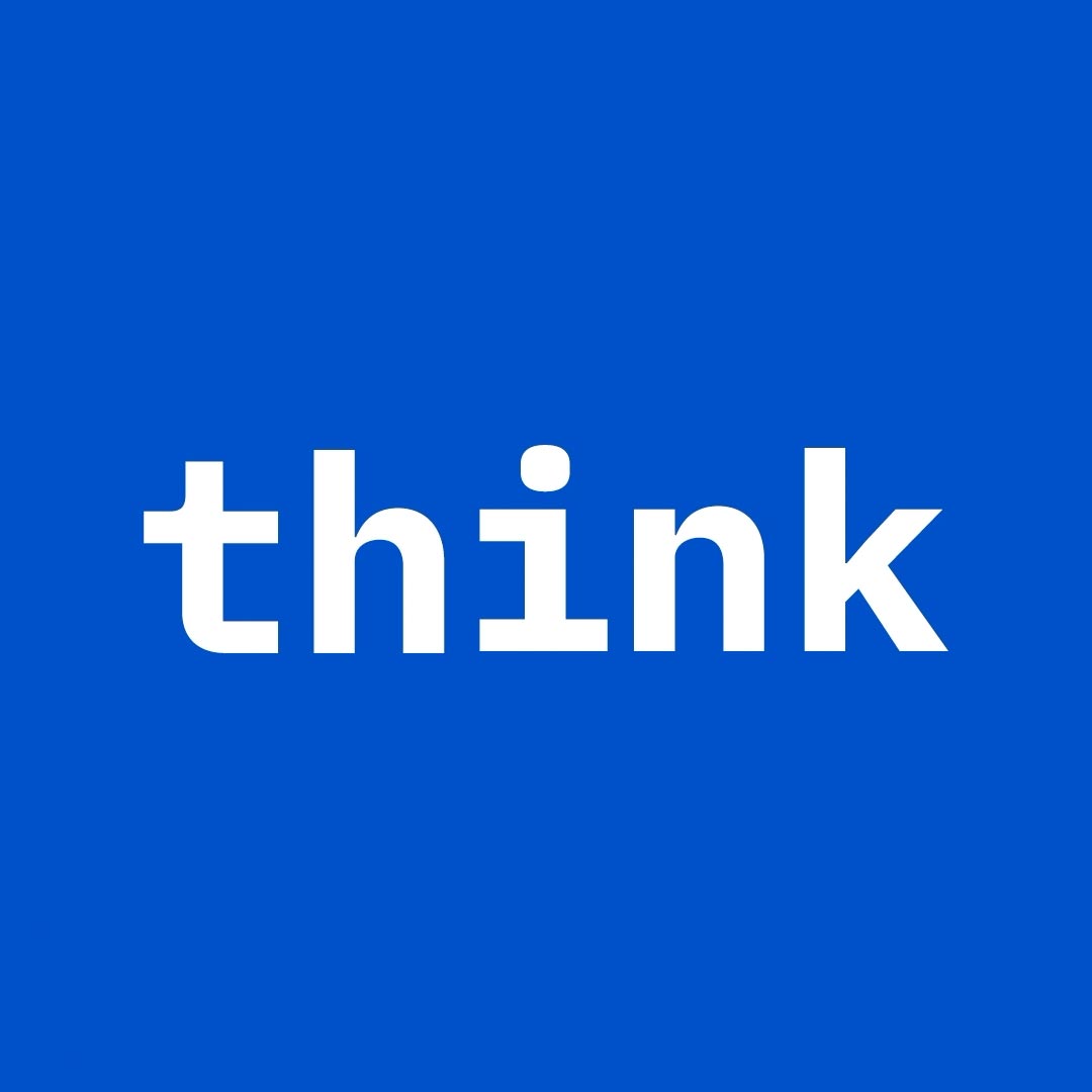 Think logo. IBM логотип. IBM think. Слоган IBM think. Think лого.