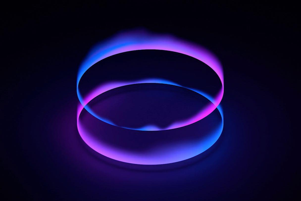 Blue and purple gradient circles on top of each other.