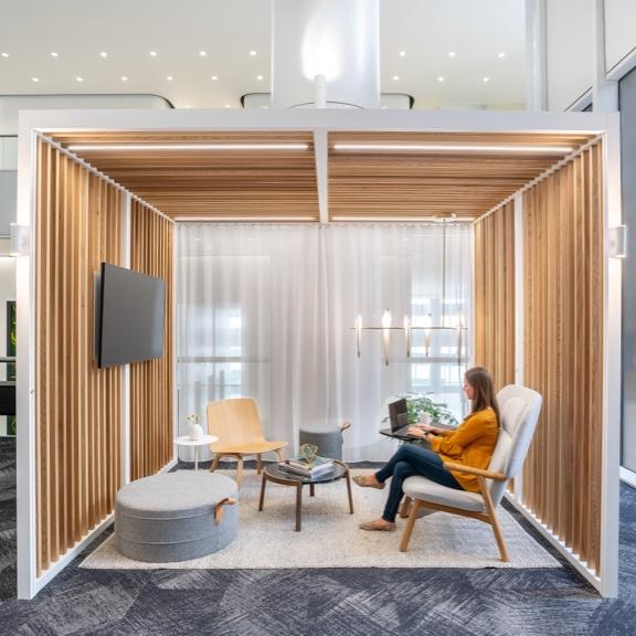 enclosed workspace for small group