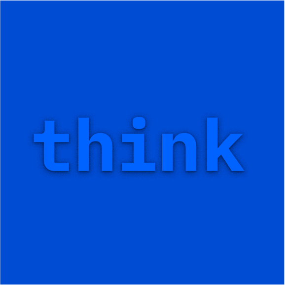Think® logo flat monochrome wall signage