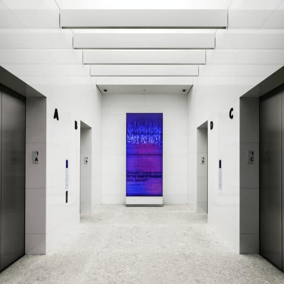 Elevator lobby at IBM Astor Place