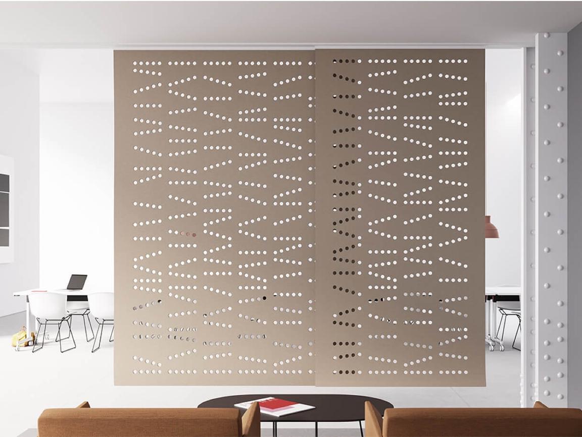 perforated drapery partition