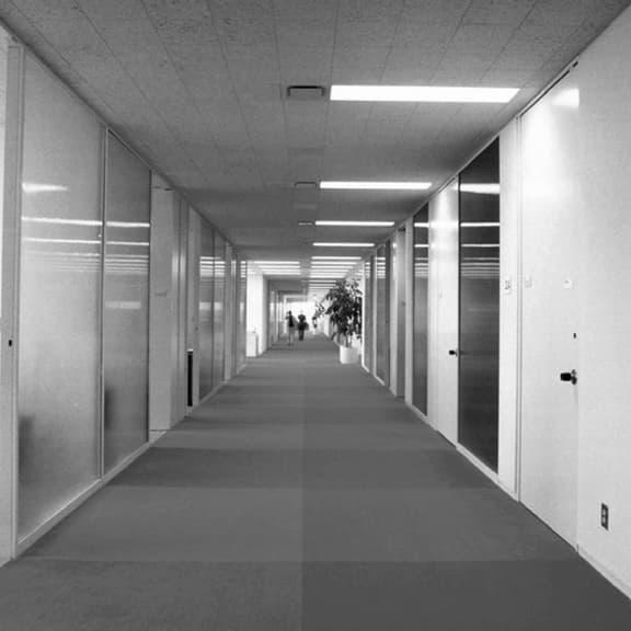 hallway in IBM North Castle location