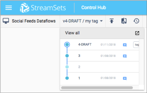 Pipeline or fragment version selection