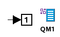 Icon showing that the selected full repository has one receiver channel.
