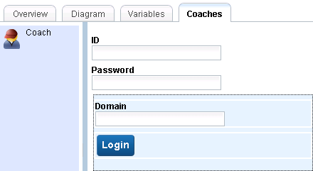 Coach that contains the coach view. Content has been added to the content box of the coach view