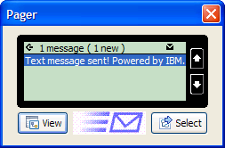 A screen capture of the Pager application.
