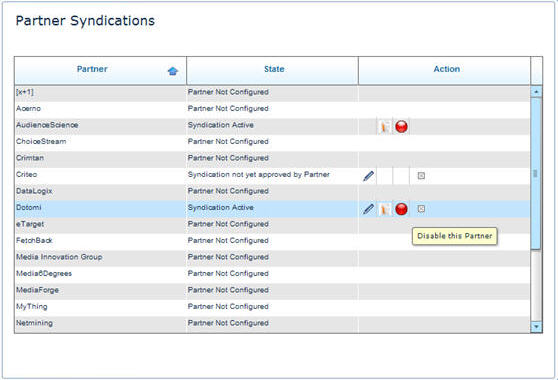 Disabling a Partner Syndication