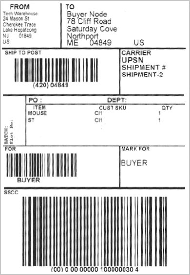 Container Label Multi SKU