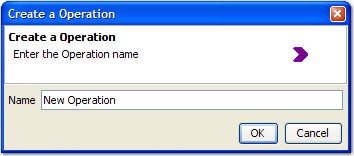 Create an operation, or change an operation name, parent, message