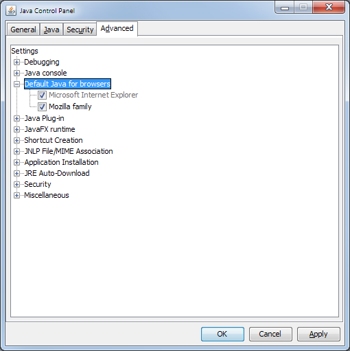 Почему не открывается java control panel