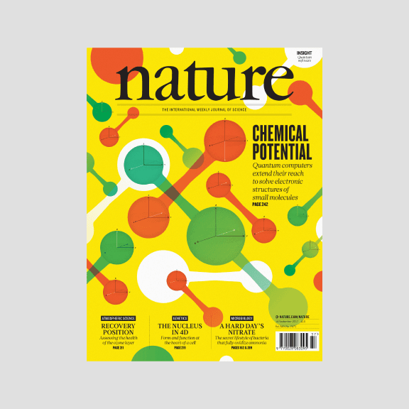 Cover of the September 2017 Nature publication