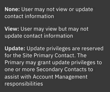 Contact Update View