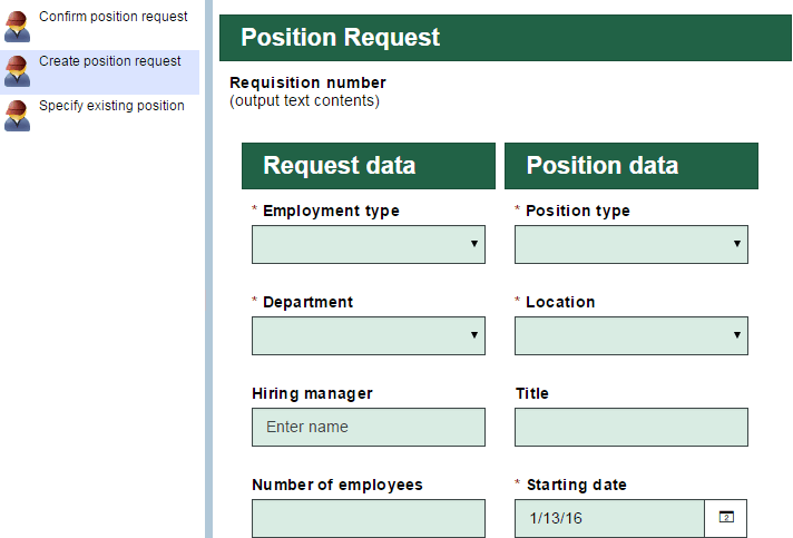 The coach has green section headers for example