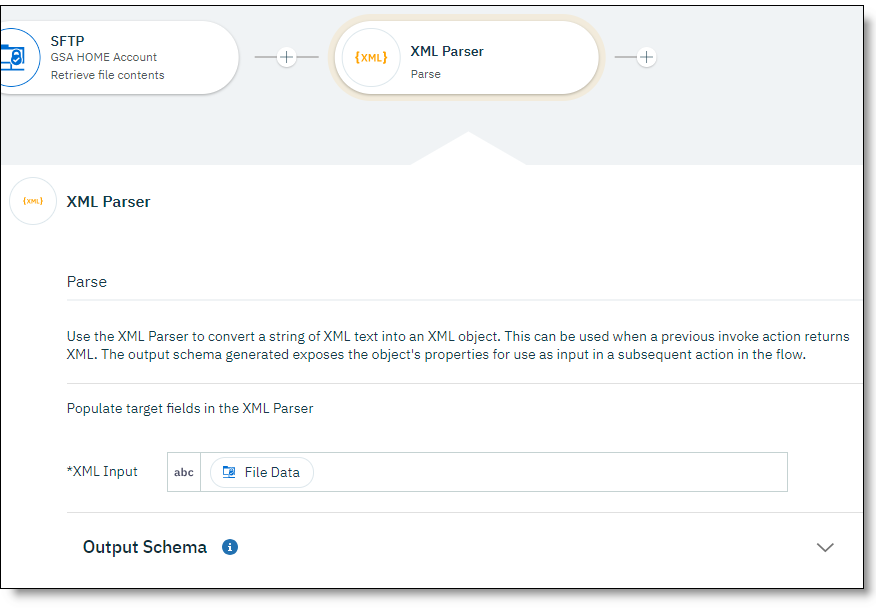 XML Input entry showing a mapped field XML Input entry showing a mapped field