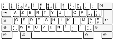 French (AZERTY) IBM Enhanced Keyboard