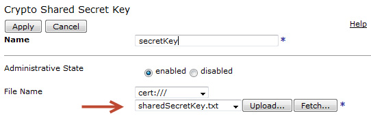 Shared secret key