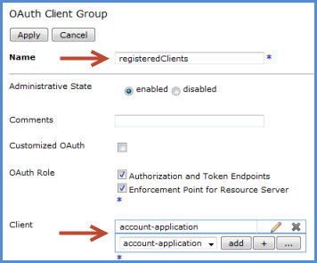 OAuth client group