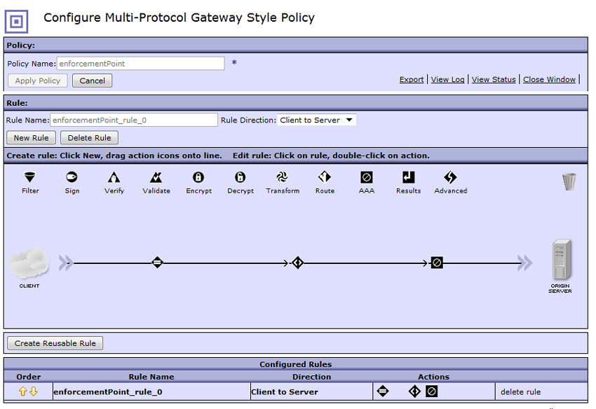 MPGW – processing policy