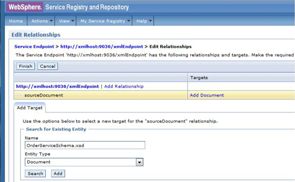 Add XML interface XSD to the endpoint