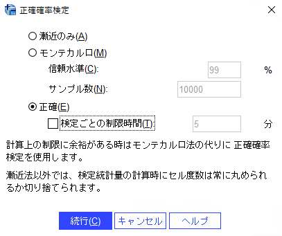 クロス集計表で独立性検定のカイ2乗検定を行いましたが いくつかのセルは期待度数が5未満ですと表示されてしまいます