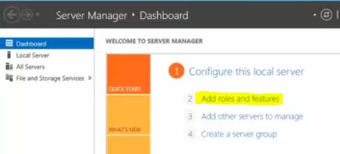 Add Roles and Features