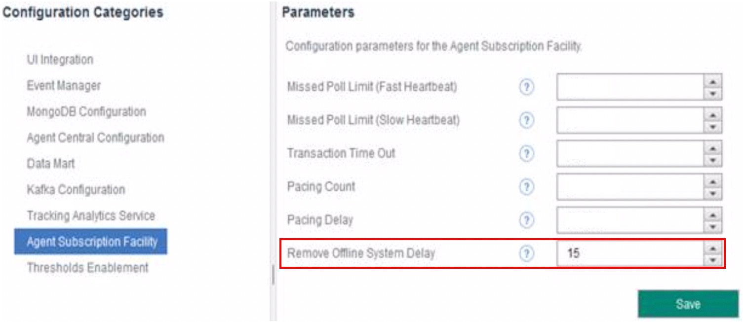 On APM 8.1.4 Console Agent Offline Alarms does not disappear