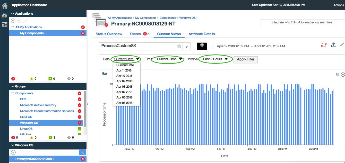 Long term history collection and reporting in APM V8