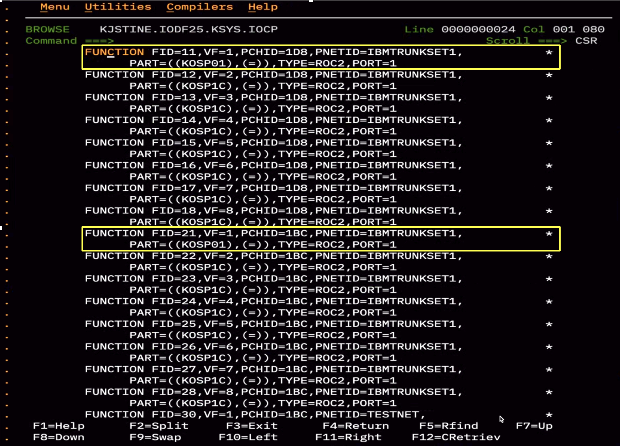 ​​​​Sample RoCE IOCP / IOCDS declaration for SMC-Rv2 device