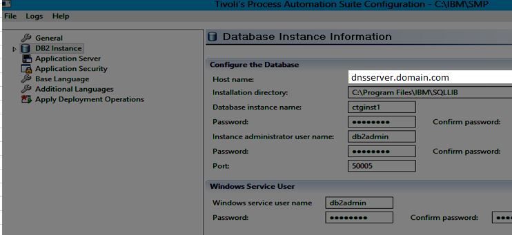 Database Instance Information