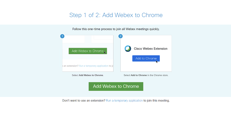 use the webex plugin for chrome on a mac