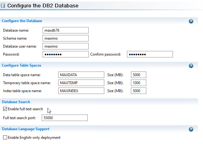 Configure the Db2 Database