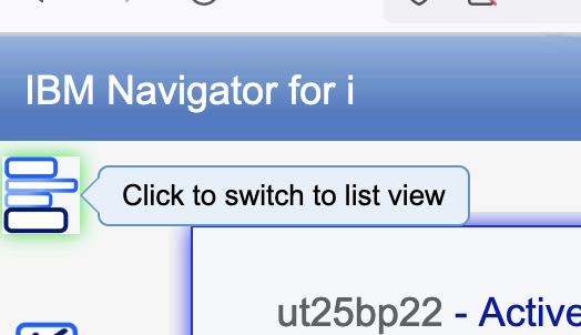 IBM Navigator Dashboard Switch List View
