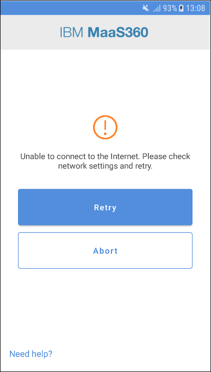 Error Screen
