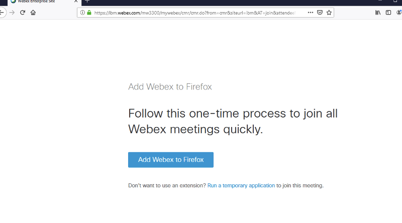 Webex Firefox