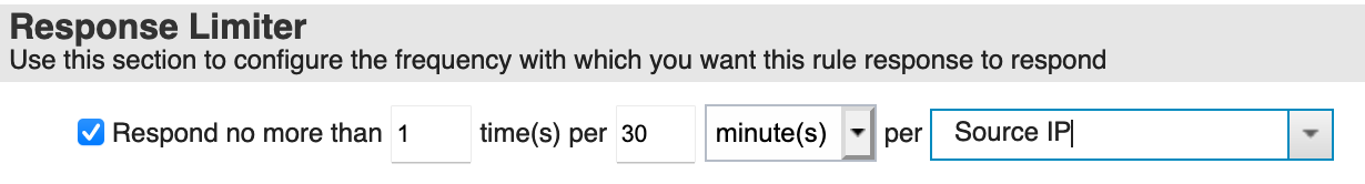 Response Limiter configuration