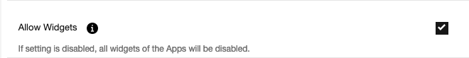 allow widgets policy setting