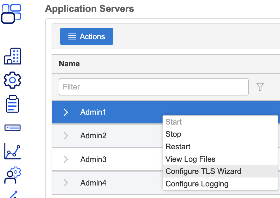 Configure TLS Wizard