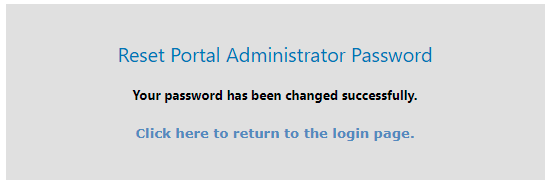 Successful Password Change